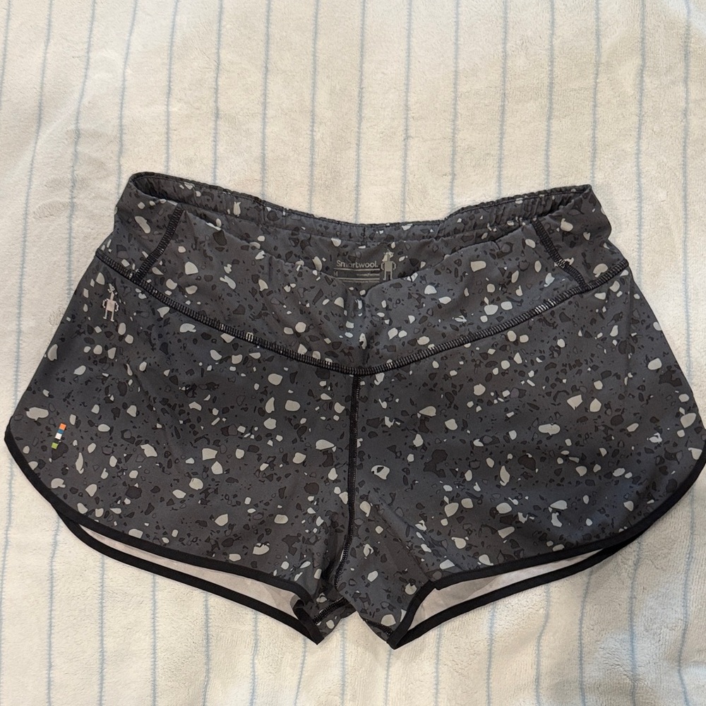 Smartwool Women's Black and Gray Athletic Shorts